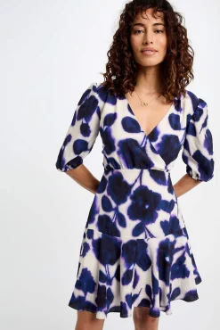 Vestido acampado estampado