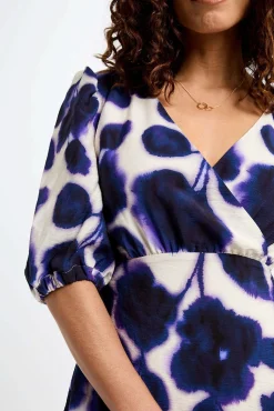 Vestido acampado estampado