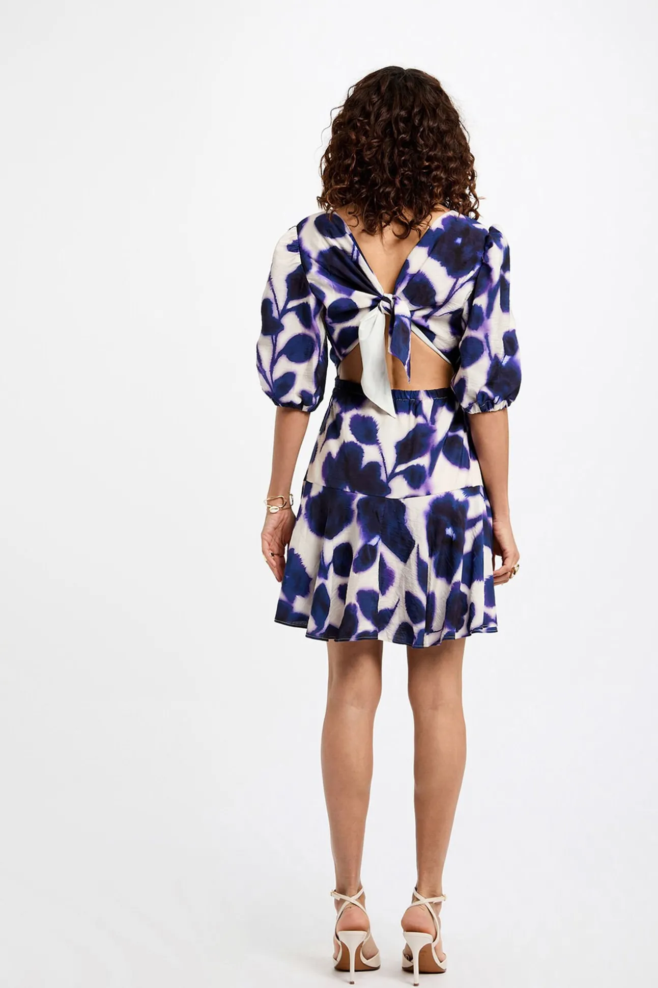 Vestido acampado estampado