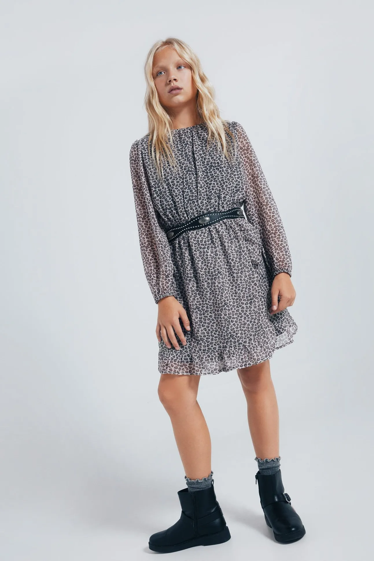 Vestido animal print niña