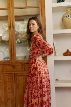 Vestido arlo largo estampado Lilliana