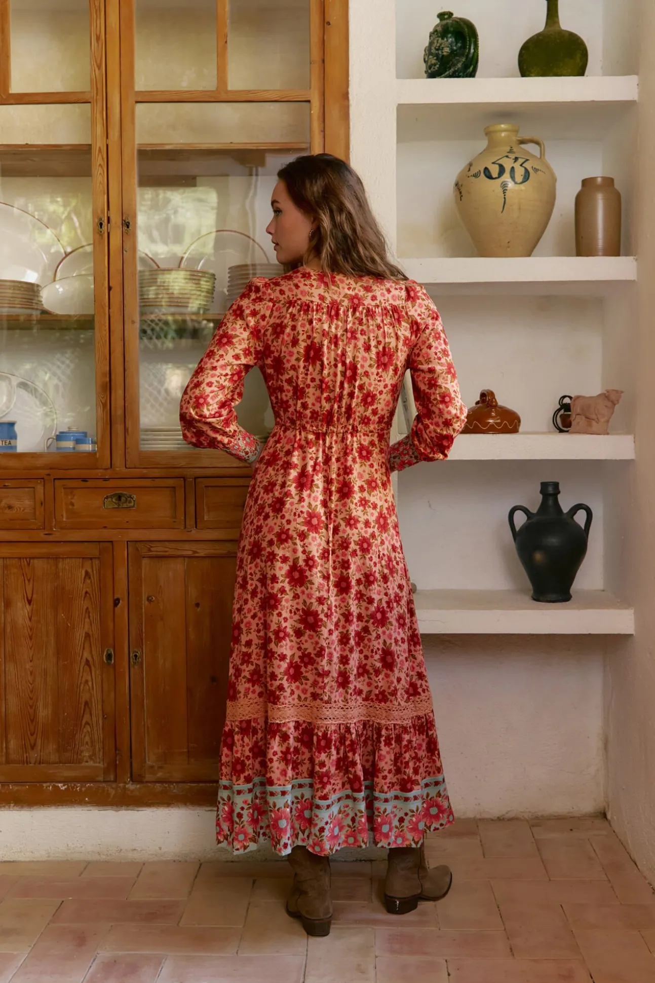 Vestido arlo largo estampado Lilliana