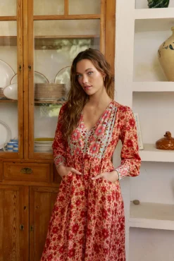 Vestido arlo largo estampado Lilliana