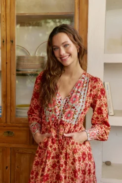 Vestido arlo largo estampado Lilliana