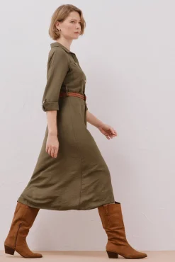 Vestido camisero cinturón