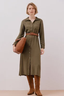 Vestido camisero cinturón