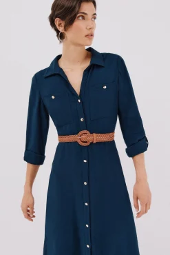 Vestido camisero cinturón
