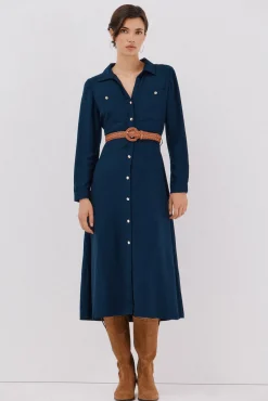Vestido camisero cinturón