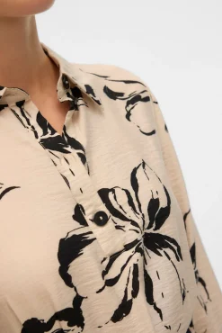 Vestido camisero fluído