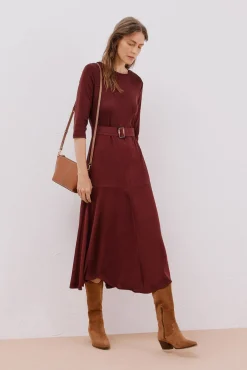 Vestido combinado cinturón