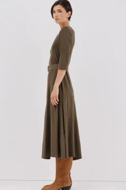 Vestido combinado cinturón