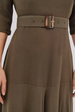 Vestido combinado cinturón