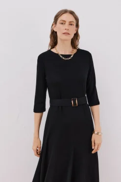 Vestido combinado cinturón