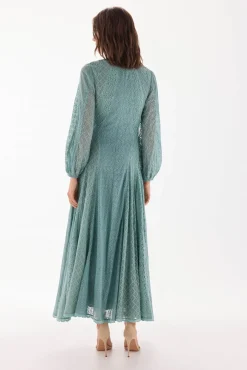 Vestido combinado de encajes