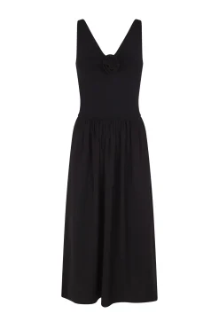 Vestido combinado flor