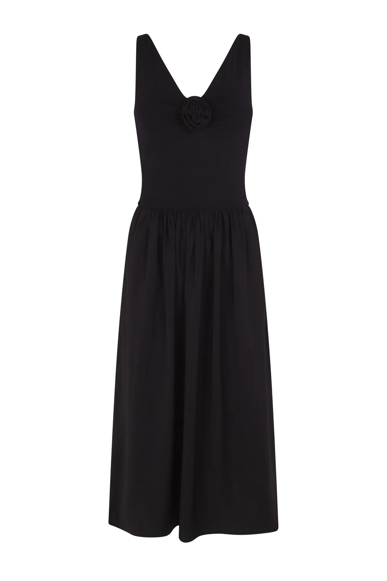 Vestido combinado flor