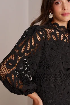 Vestido corto calado Emma