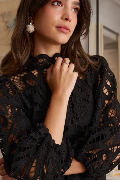 Vestido corto calado Emma