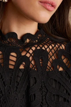 Vestido corto calado Emma