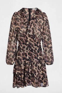 Vestido corto con cuello en V