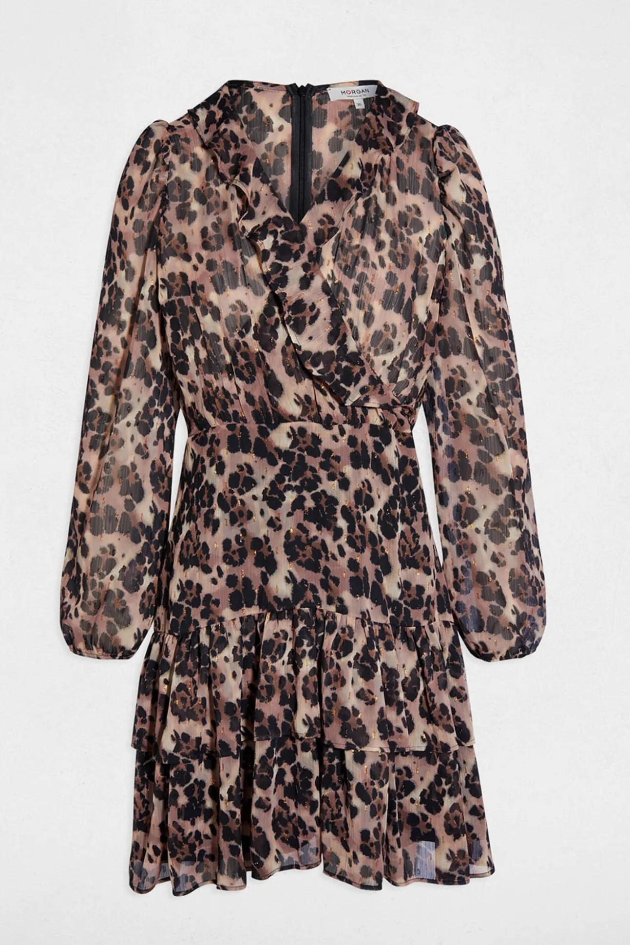 Vestido corto con cuello en V