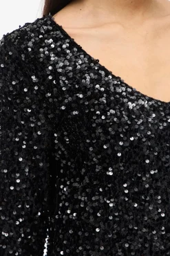 Vestido corto con lentejuelas