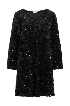 Vestido corto con lentejuelas