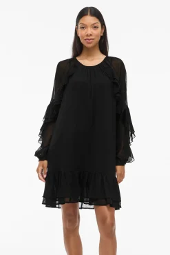 Vestido corto con volantes