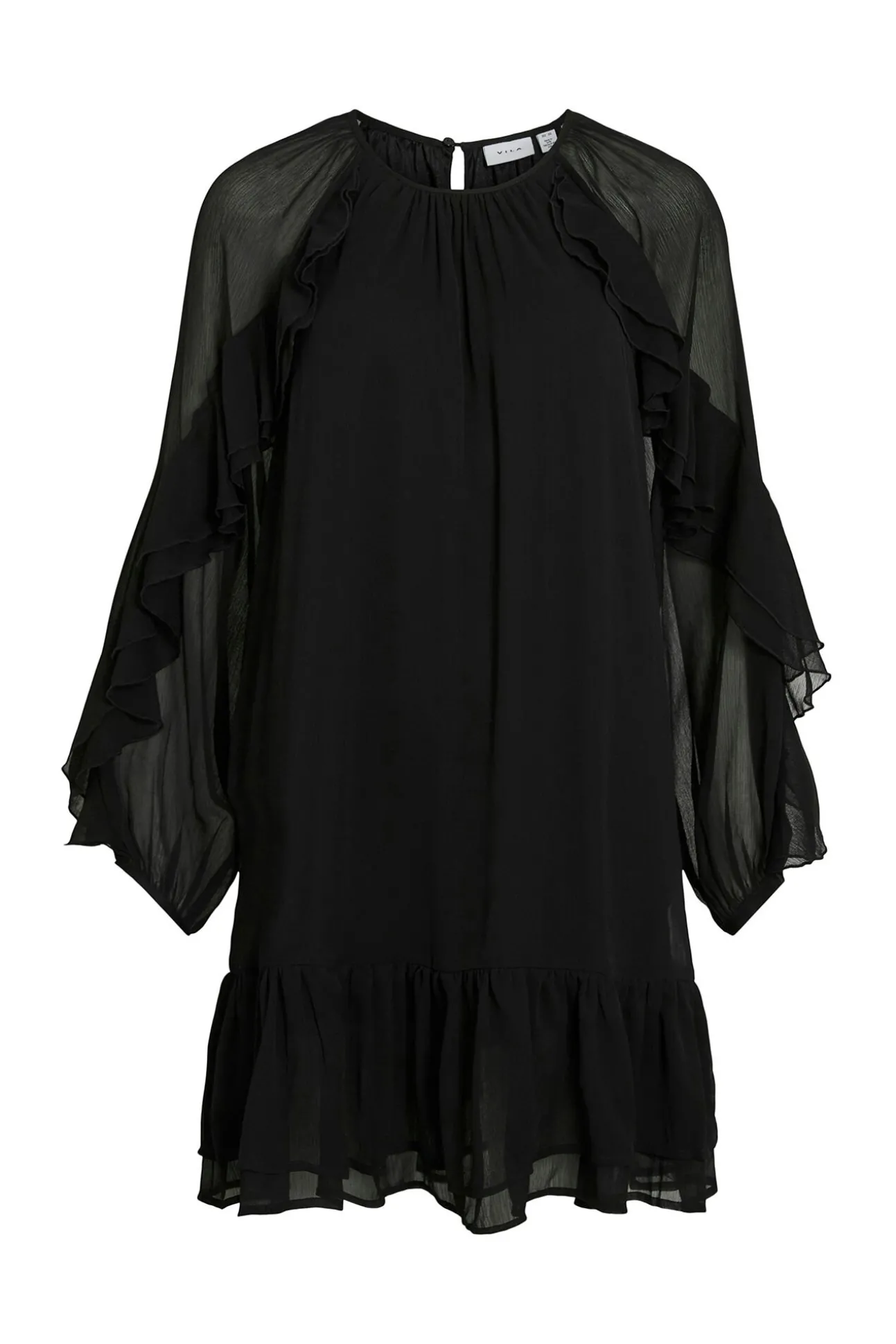 Vestido corto con volantes