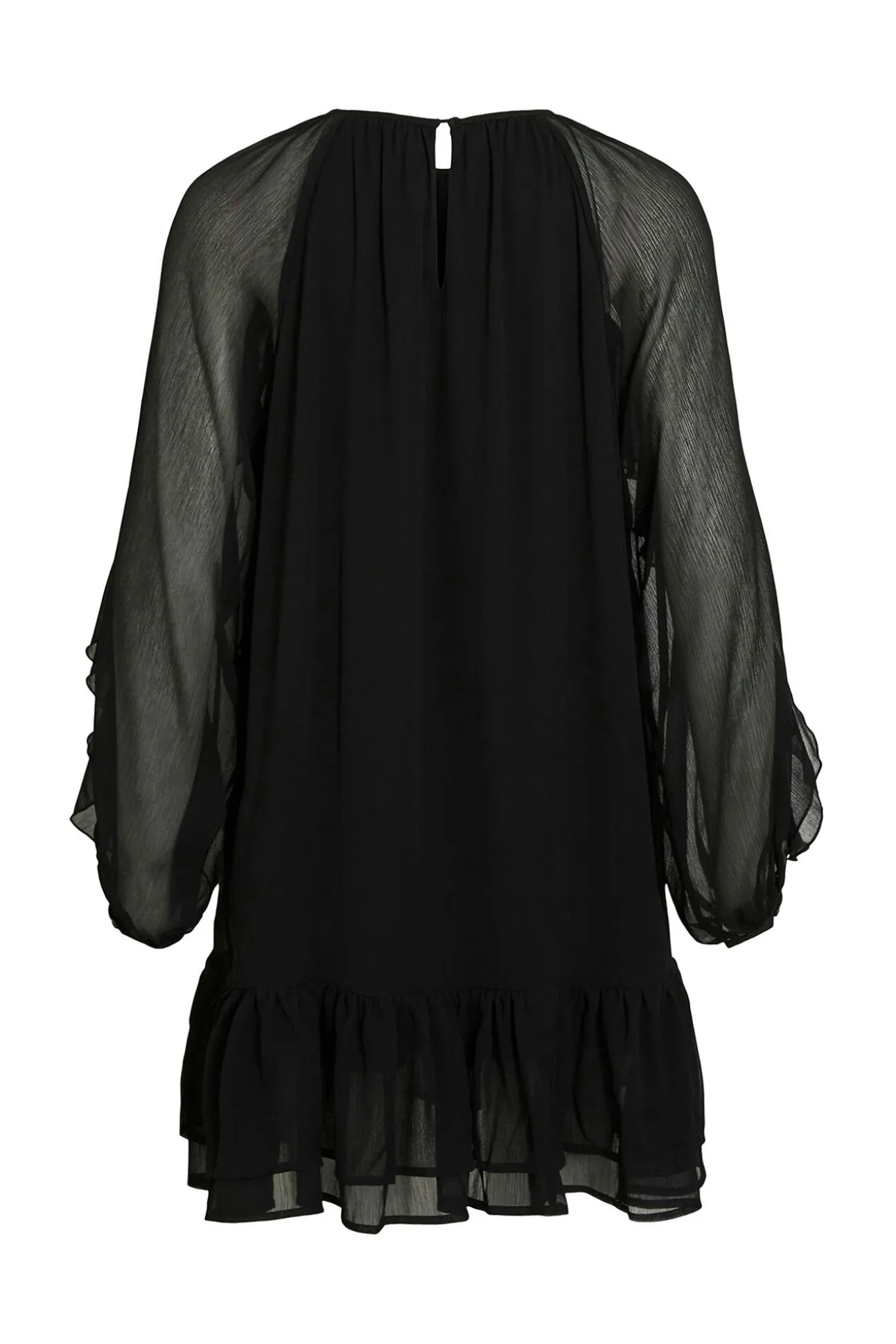 Vestido corto con volantes