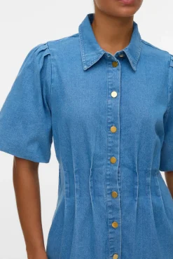 Vestido corto de algodón