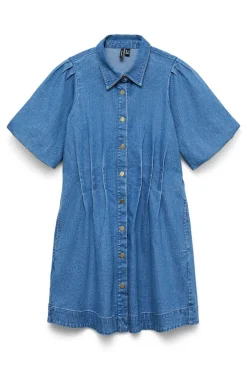 Vestido corto de algodón