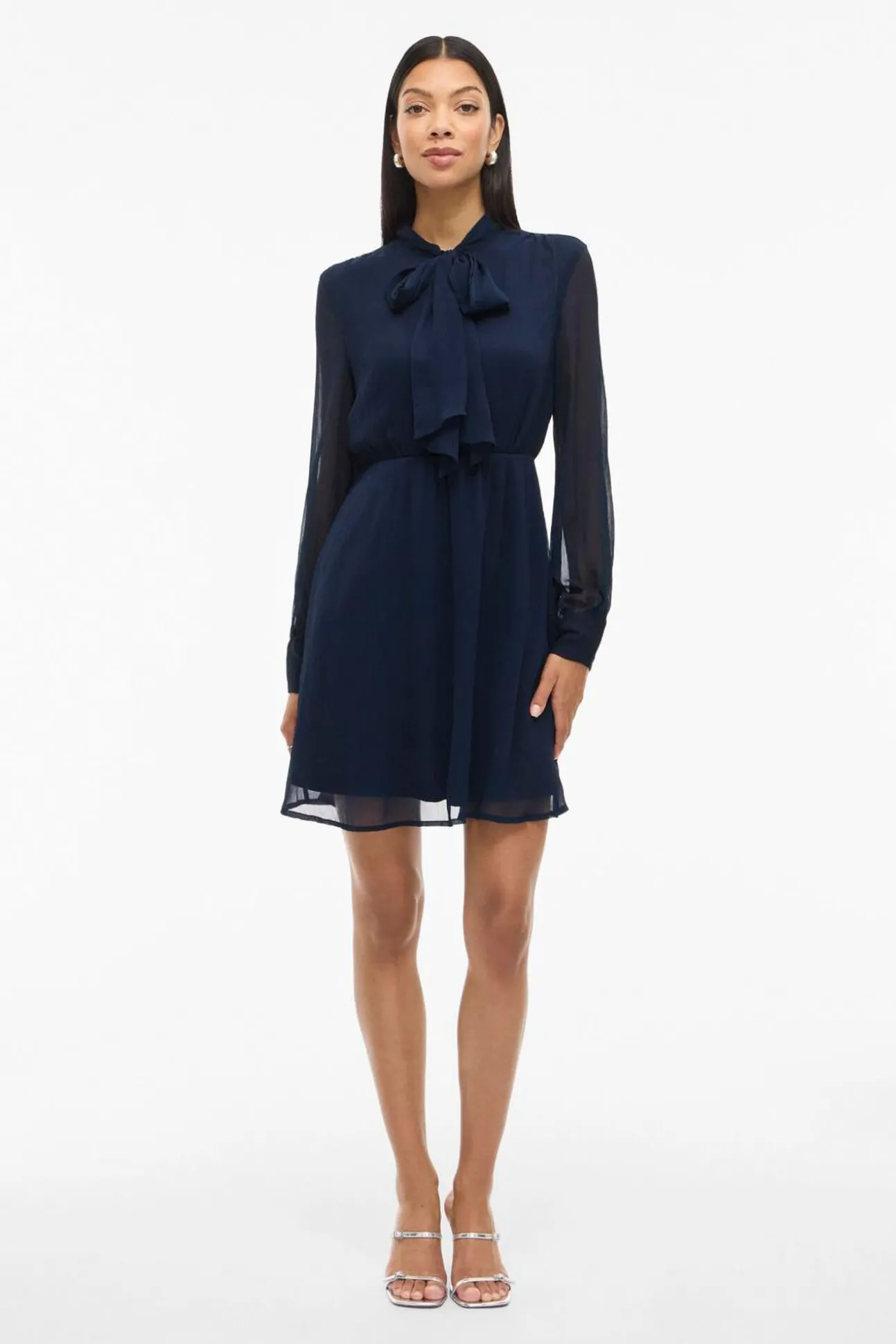 Vestido corto de gasa