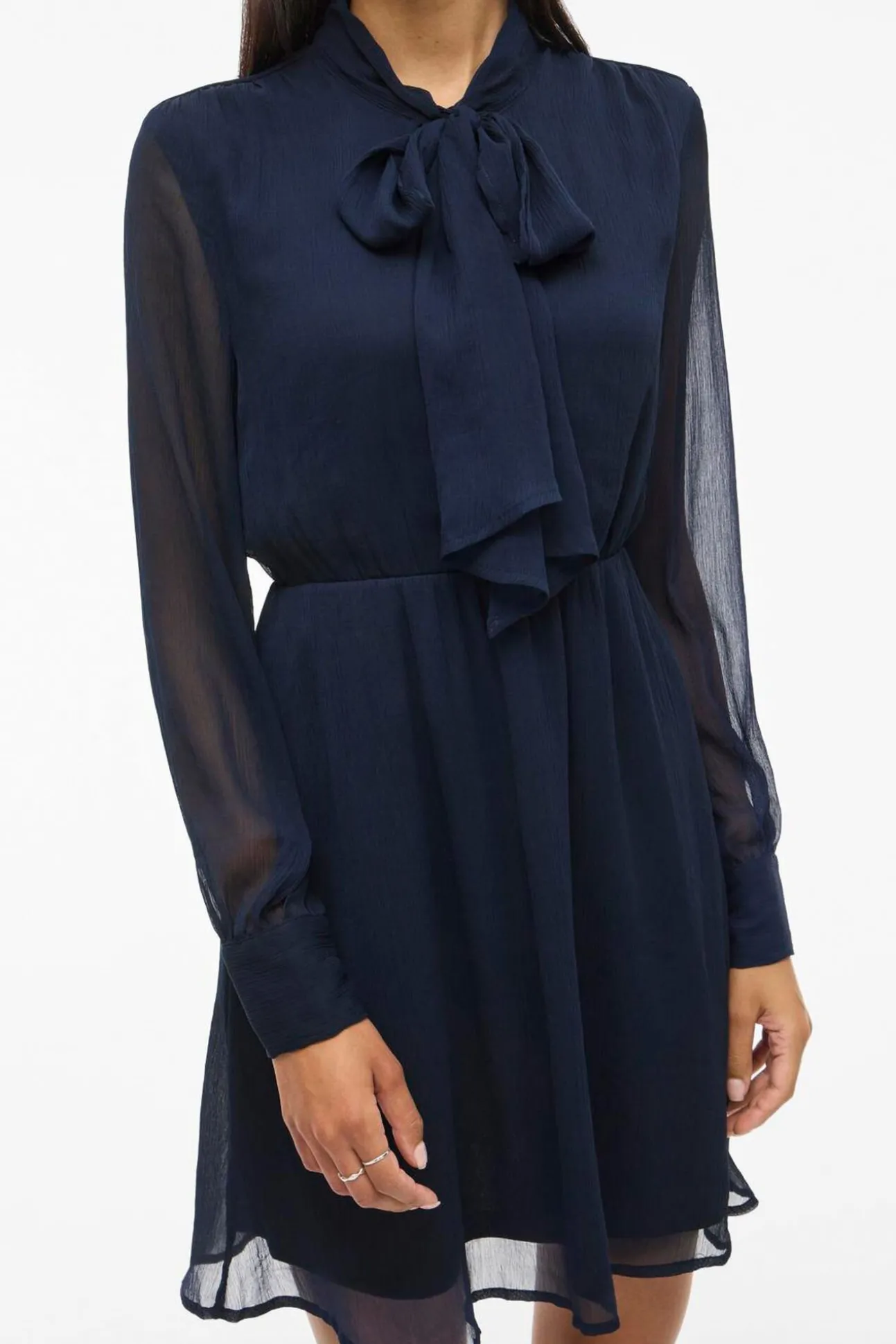 Vestido corto de gasa