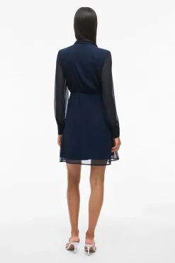 Vestido corto de gasa