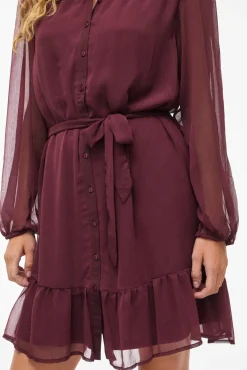 Vestido corto de gasa