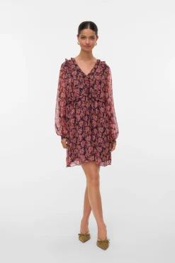 Vestido corto de gasa