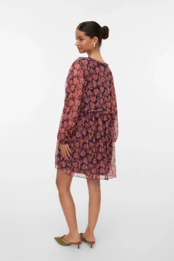 Vestido corto de gasa