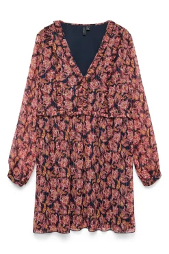 Vestido corto de gasa