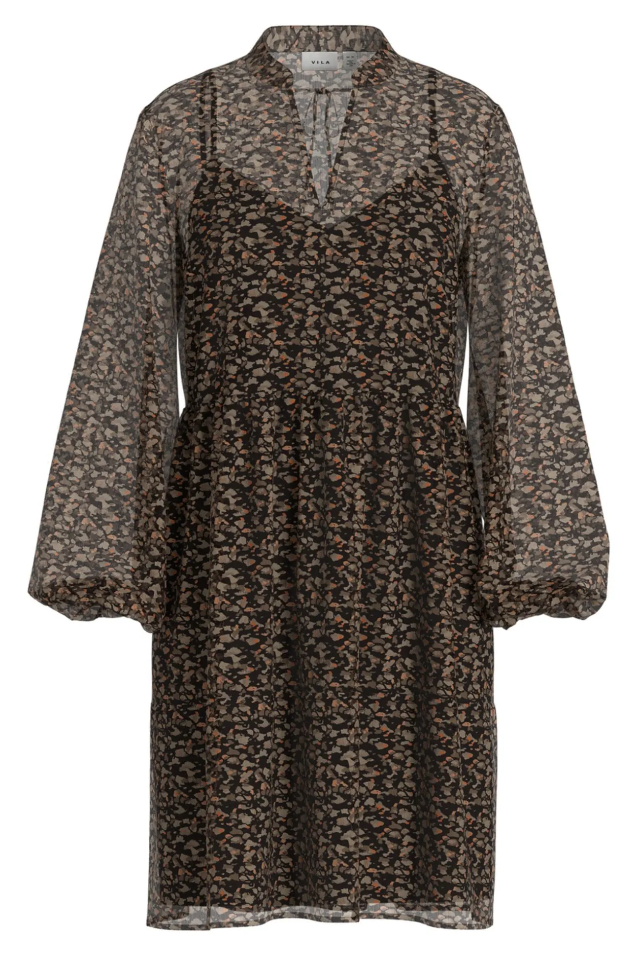 Vestido corto de gasa