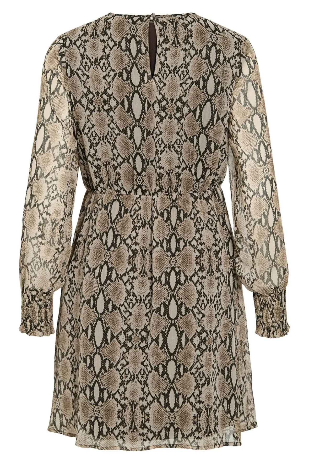 Vestido corto de gasa estampado de serpiente