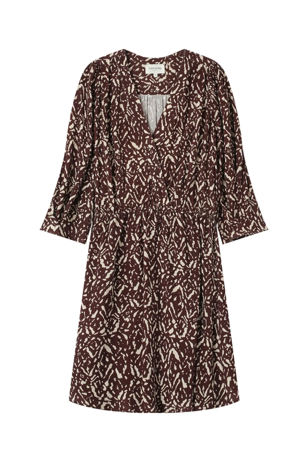 Vestido corto de manga 3/4