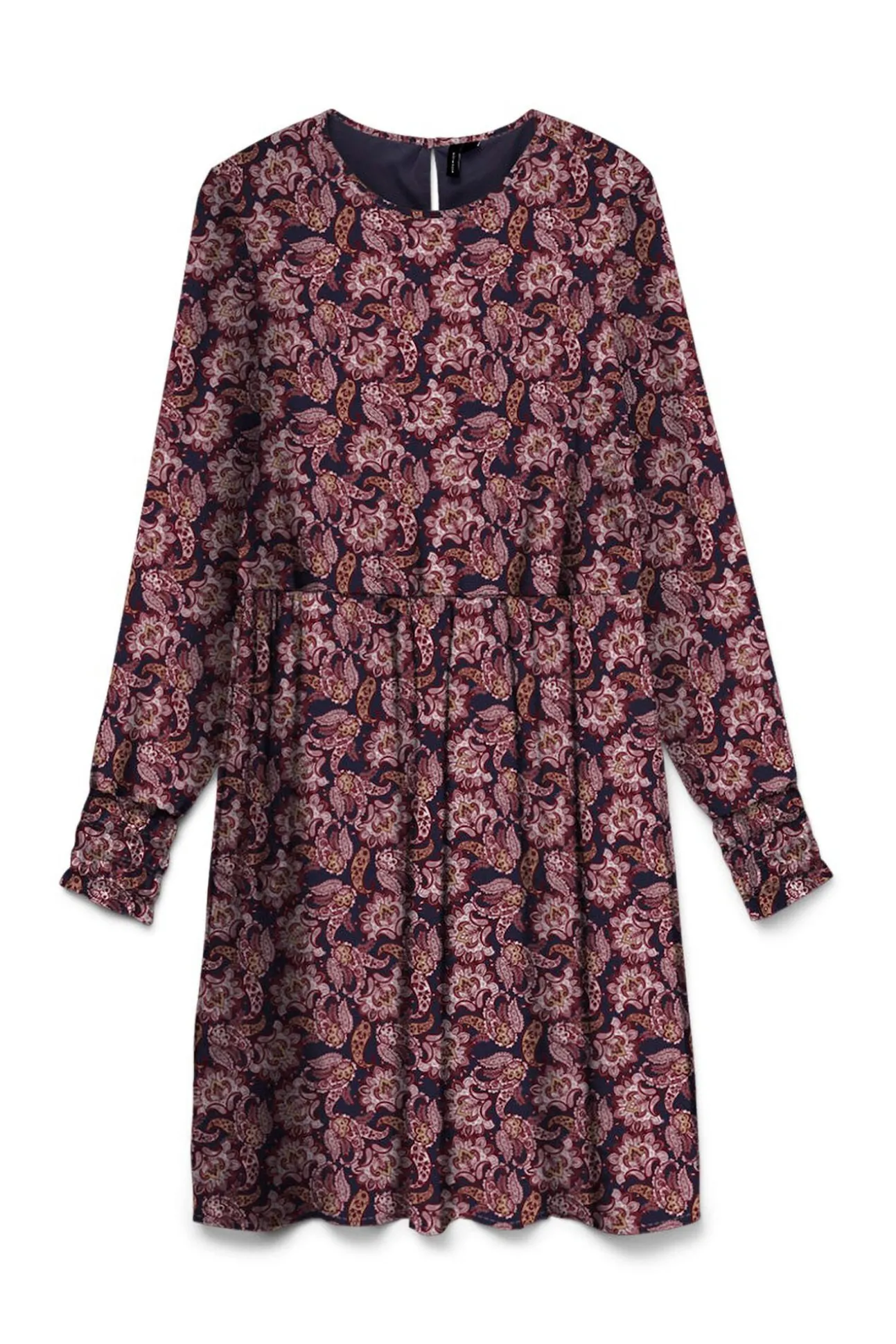 Vestido corto de manga larga