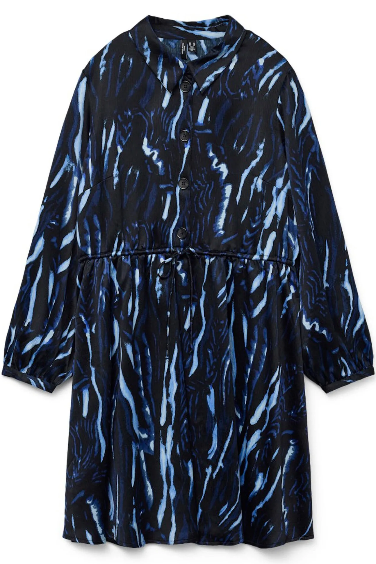 Vestido corto de manga larga talla grande