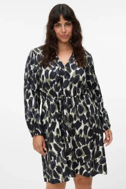 Vestido corto de manga larga Curve