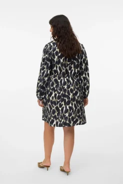 Vestido corto de manga larga Curve