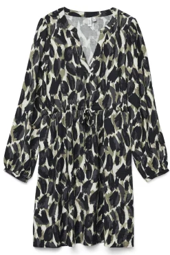 Vestido corto de manga larga Curve