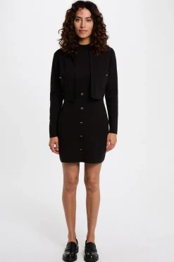 Vestido corto efecto 2 en 1