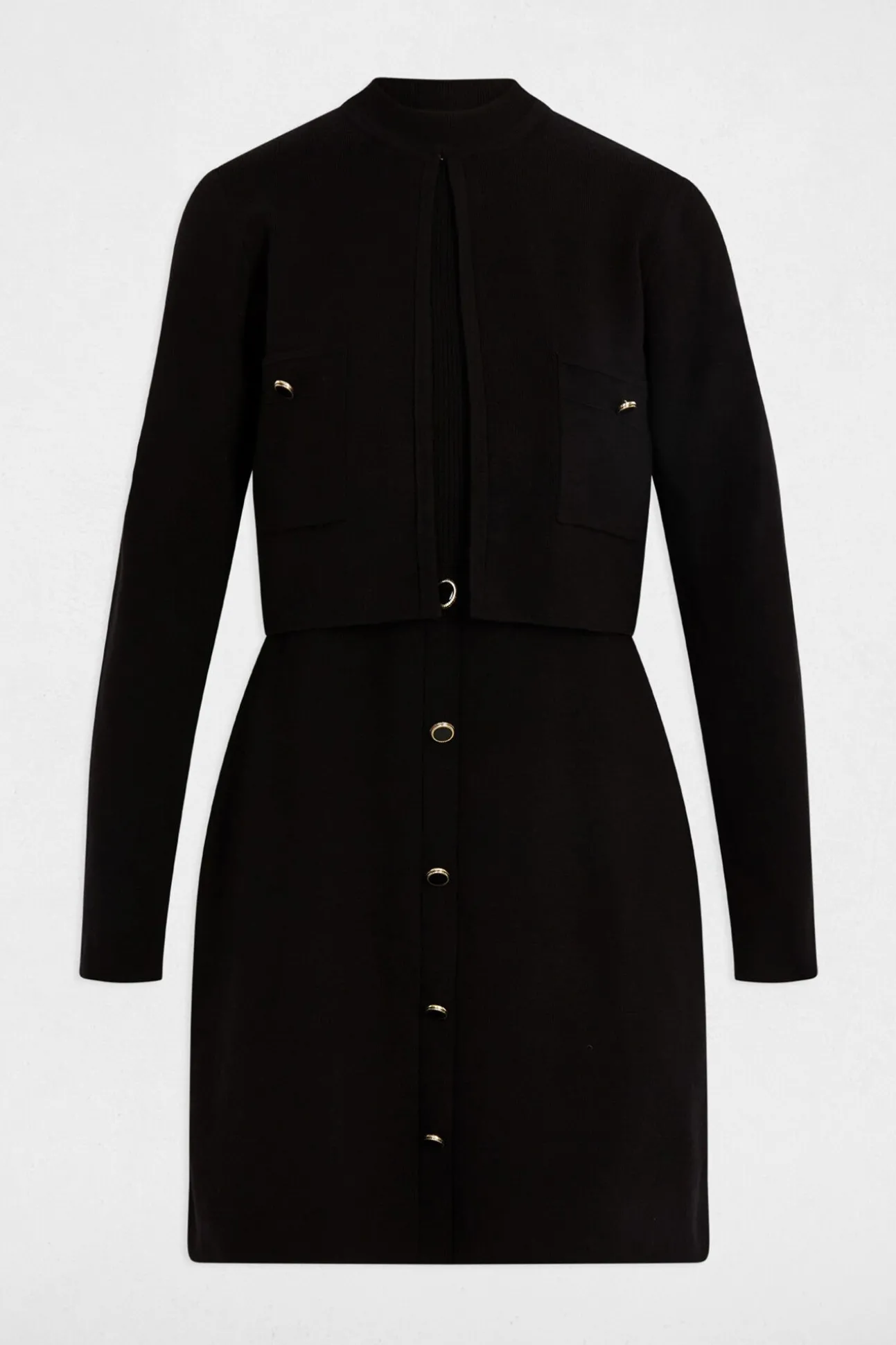 Vestido corto efecto 2 en 1