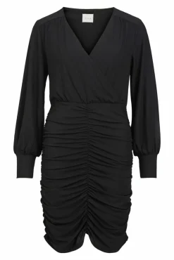 Vestido corto entallado fruncido